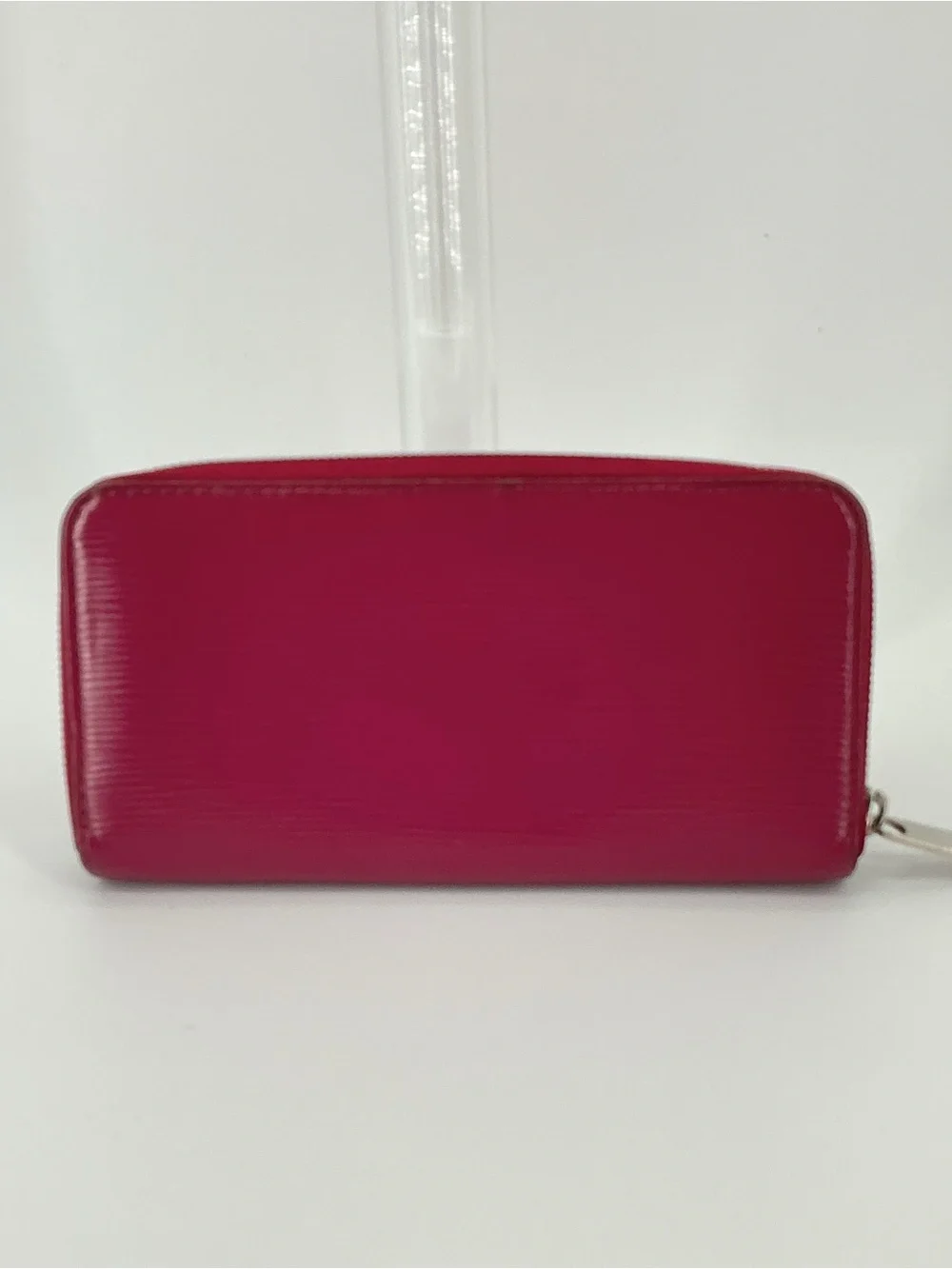 Louis Vuitton Zippy Wallet Epi Leather Fuchsia Pink Silver Hardware Authentic